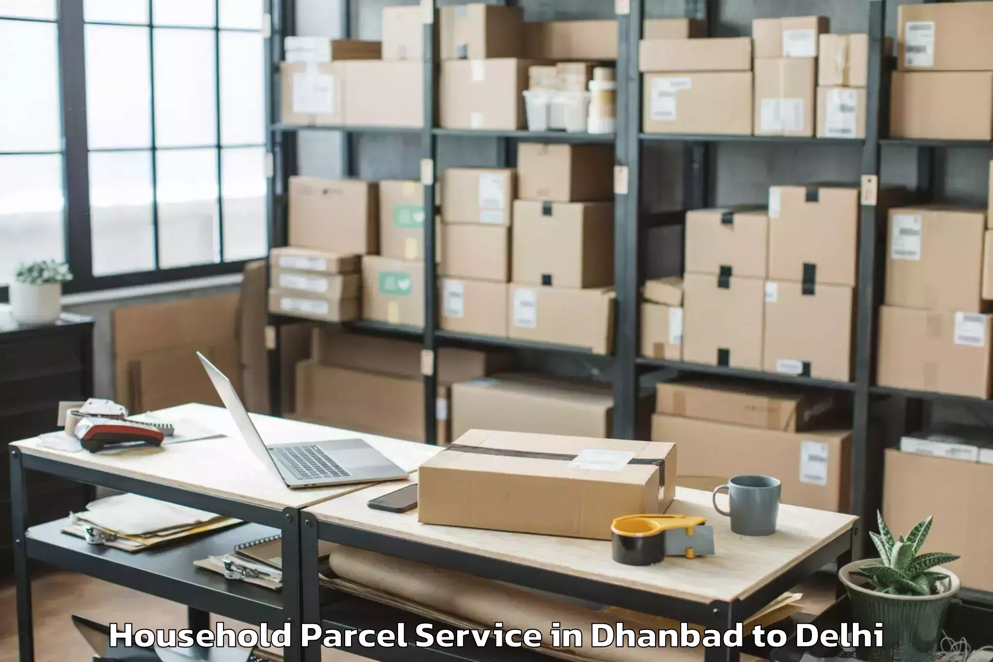 Hassle-Free Dhanbad to Mgf Metropolitan Mall Delhi Household Parcel